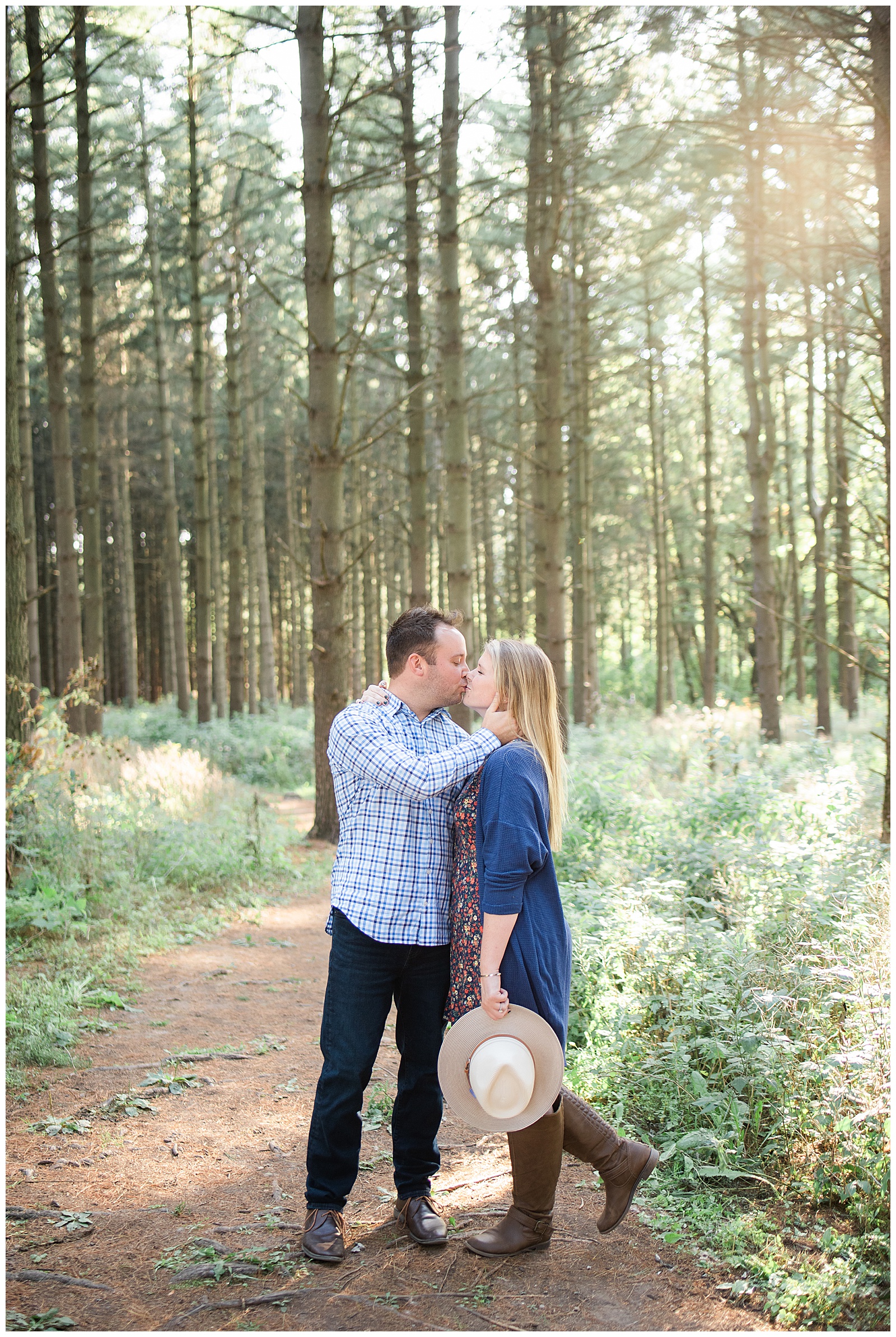 Wisconsin Engagement Session in the woods on the Ice Age Trail in Monches,WI